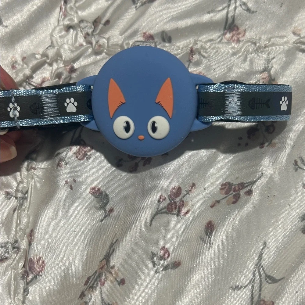 Cat Pet Collar with AirTag Holder Adjustable Band